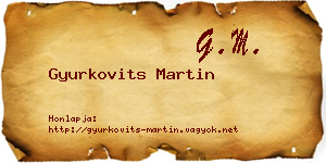 Gyurkovits Martin névjegykártya