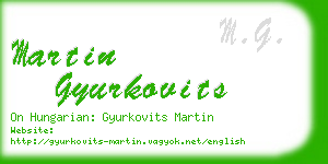 martin gyurkovits business card